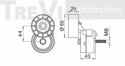 TREVI AUTOMOTIVE ta1771 -  Натяжная планка, поликлиновой ремень